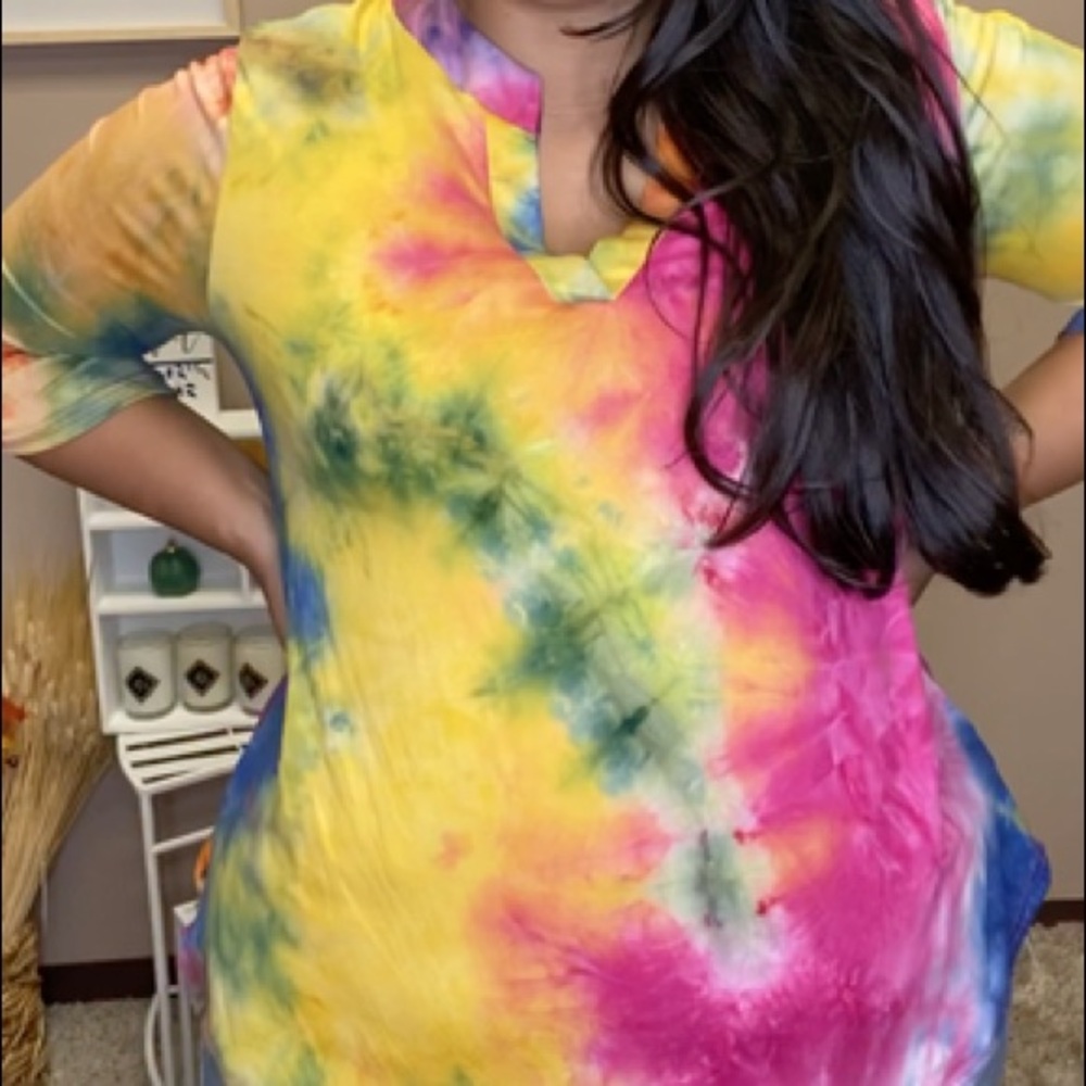 White Birch Rainbow Gabby Top